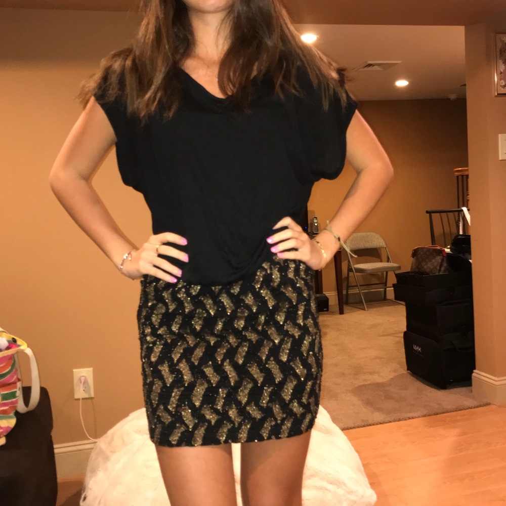 Black and Gold Dress